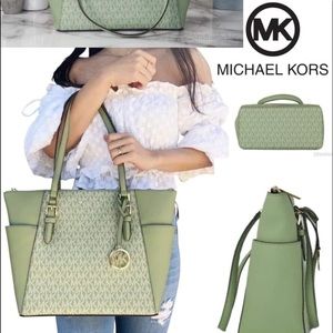 New micheal kors purses crossbody one light green and the other is white